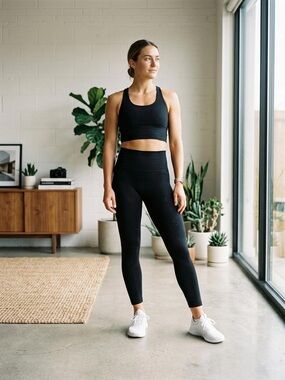 High-Waist Black Performance Leggings